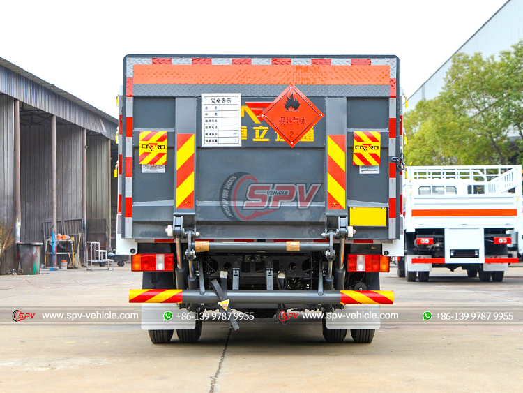 Gas Cylinder Supply Truck - Rear Side